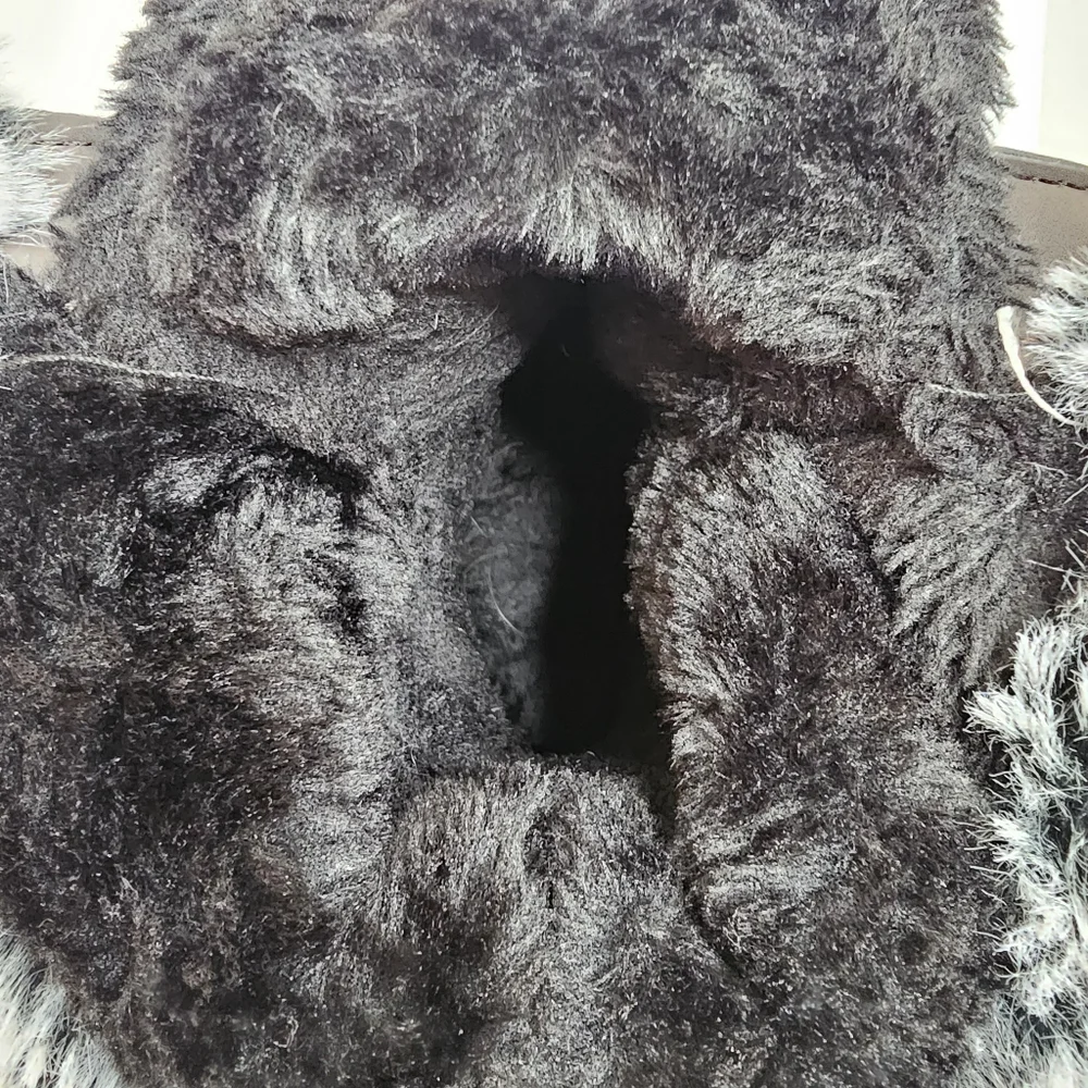 Women's Faux Fur Winter Outdoor Snow Hiking Gorpcore Boots Size 7.5-8